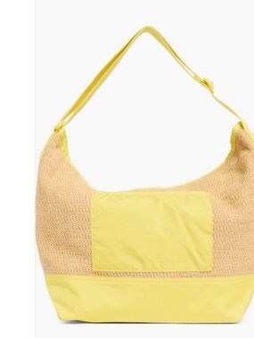 Lesportsac Yellow Woven & Nylon Shoulder Bag